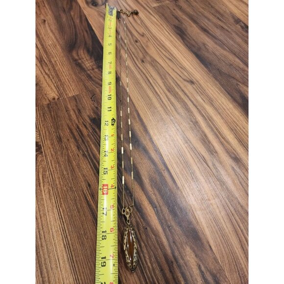 Jan Michaels Victorian Revival Style Pendant Necklace Carnelian Stone Signed - Picture 11 of 16